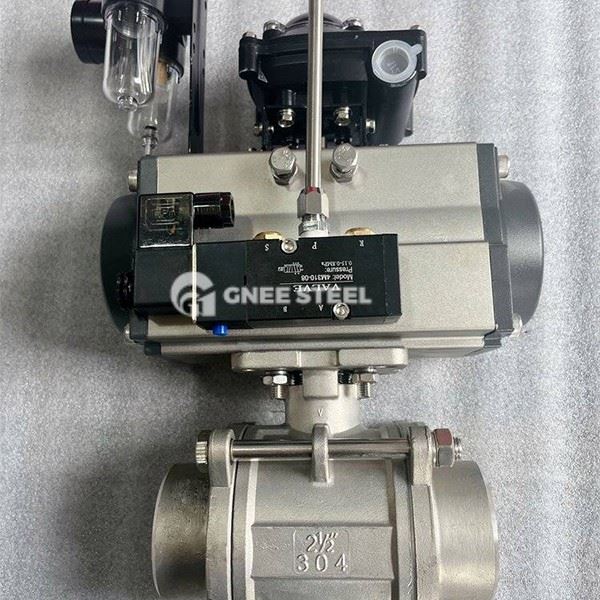 On Off Ball Valve With Pneumatic Actuator